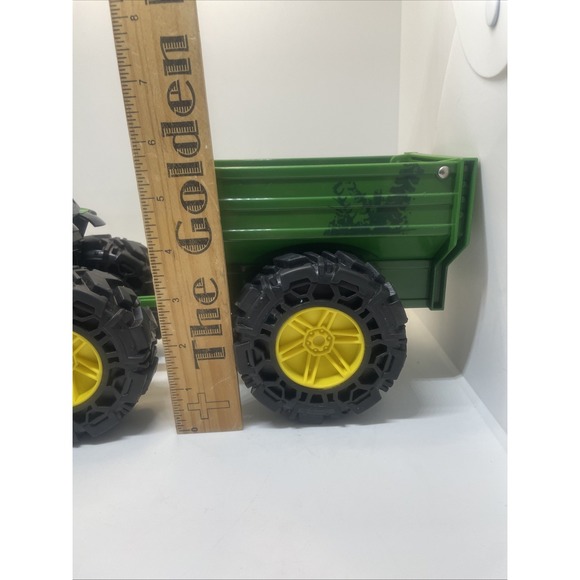 John Deere Kids Monster Treads Toy Tractor& Wagon & Lights & Sounds Not Tested - Picture 3 of 15
